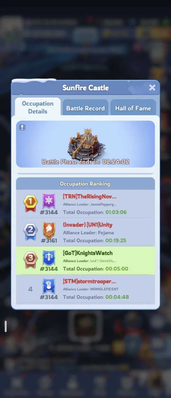 Sunfire Castle under State 3144's banner
